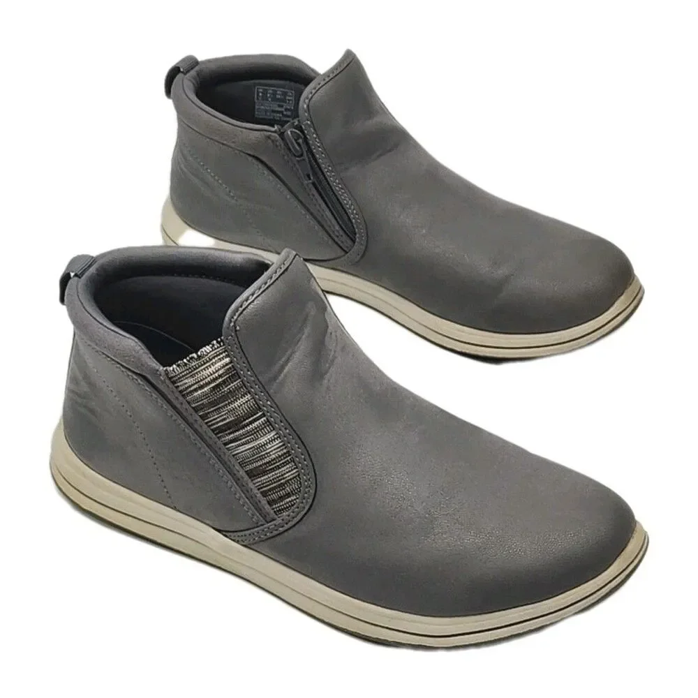 Clarks Cloudsteppers Ankle Boot Shoe Breeze Clover Bootie Gray Women Sz 8.5 Zip